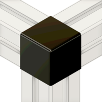 60-270-1 MODULAR SOLUTIONS PART<br>END CAP FOR 3-WAY BODY CONNECTION, SQUARE, BLACK, USED WITH 40-010-1